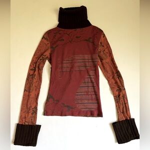 Vintage Zara turtleneck long sleeve graphic tee